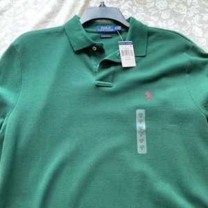 XL Custom Fit Ralph Lauren Polo Shirt NWT. Pine Green